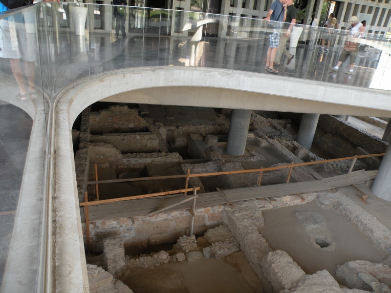 Ruins beneath Parthenon Museum in Athens
