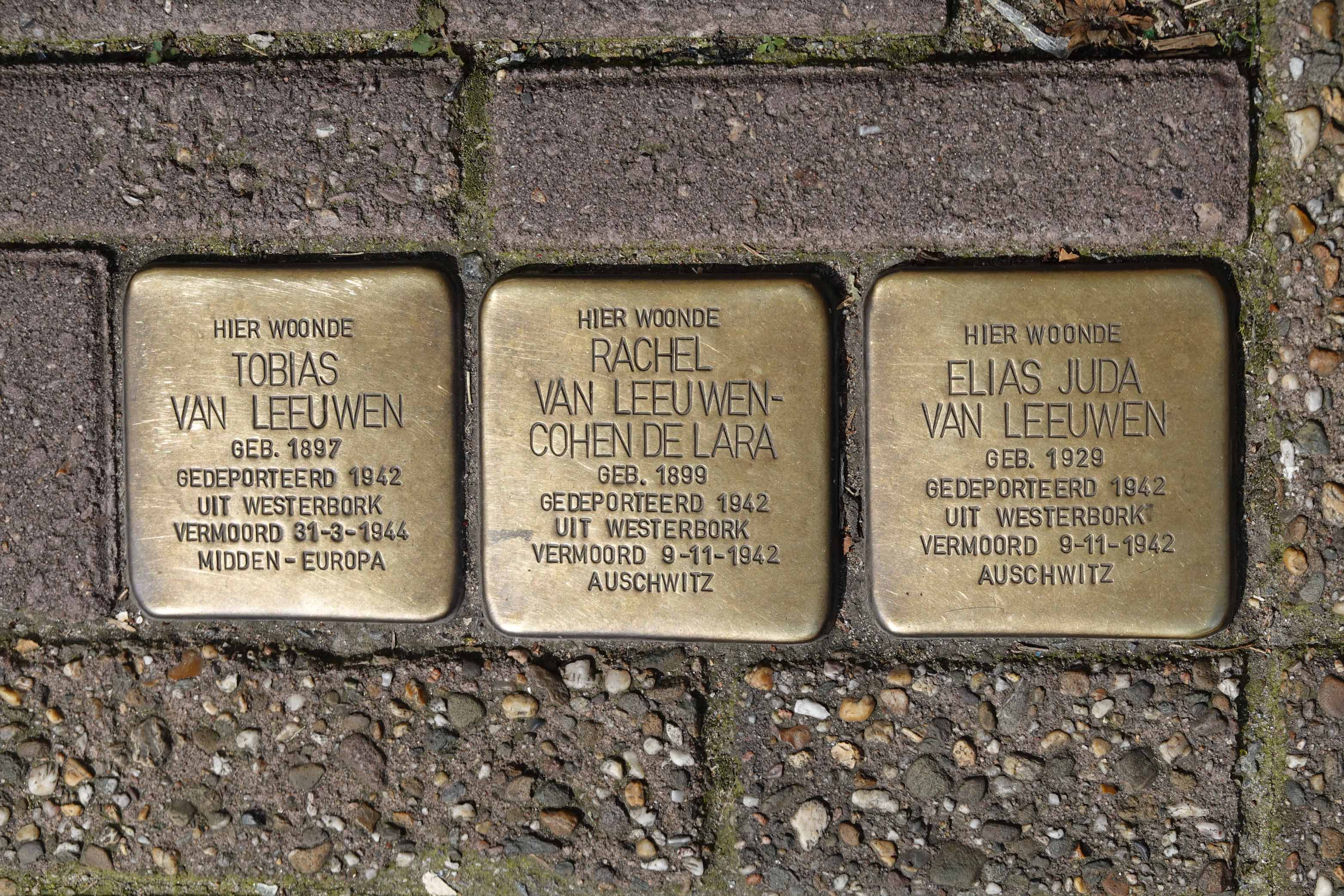 Memorial Stumbling Stones of Amsterdam, Netherlands